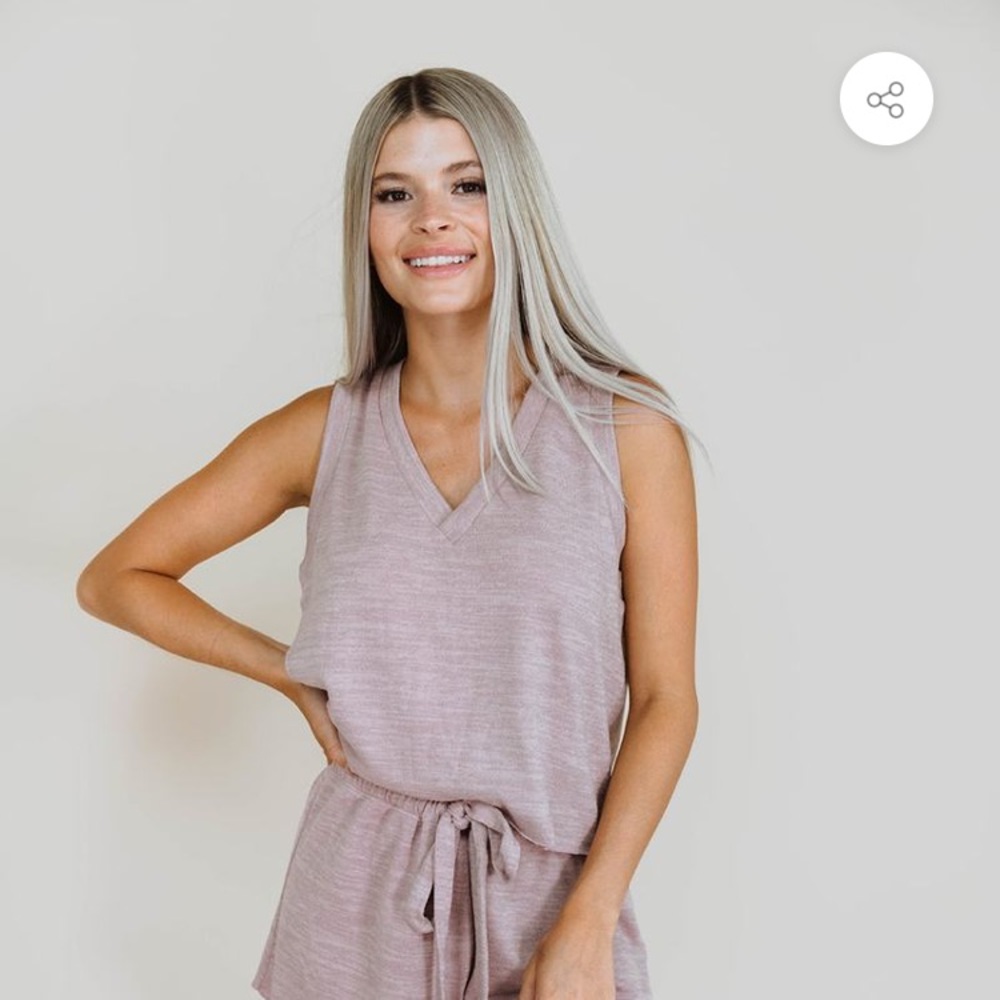 KIttenish Jess Sleeveless Top in Mauve